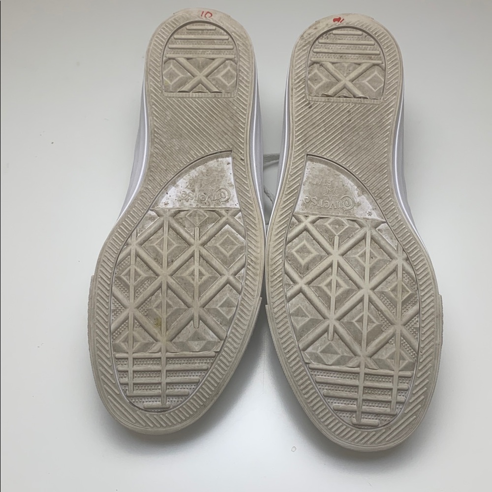 Converse All Stars White Leather size 6 men’s, size 8 women’s - Picture 4 of 7